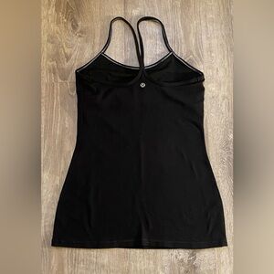 SOLD•Lululemon Power Y tank top Black size 6